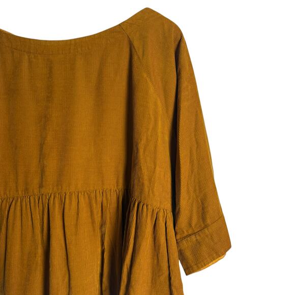 Maeve Anthropologie Maria Corduroy Babydoll Button Back Blouse Size Medium - Picture 6 of 10